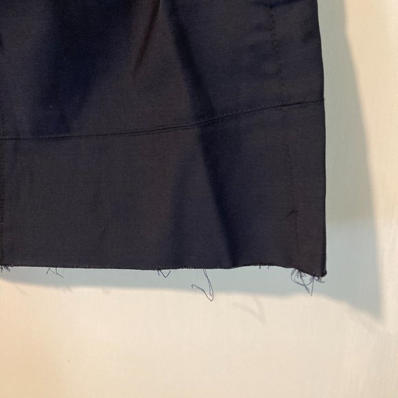 The Editor women's size 42 IT midnight navy elastic waist light silky wool skirt - Picture 6 of 8